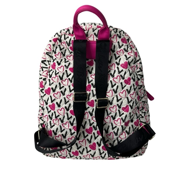 Betsey Johnson Quilted Heart Shoulder Backpack - Picture 2 of 4